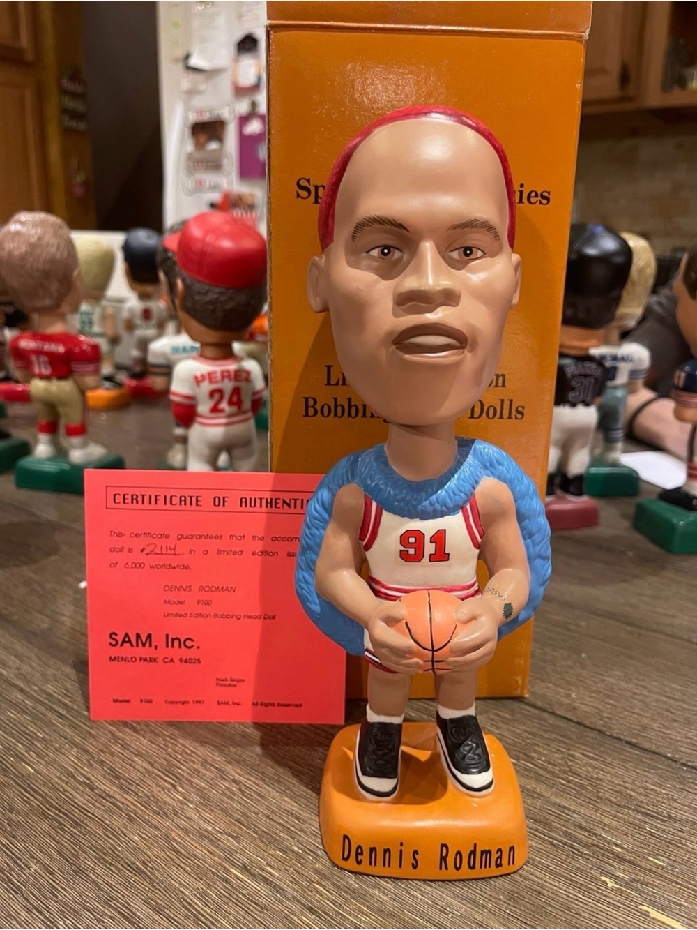 Dennis Rodman Bobblehead Sam’s Limited Edition #2,114/6,000 w COA